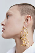 Abstract Floral Drop Earrings
