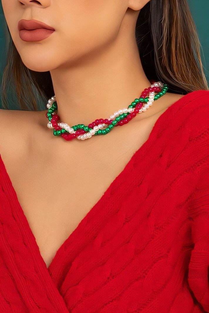 Pearl Woven Chain Necklace