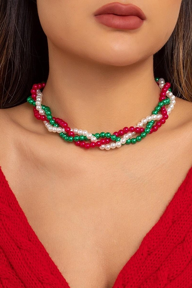 Pearl Woven Chain Necklace