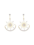 Penny Sun & Moon Diamante Dangle Earrings