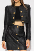 Nelly Pu Jacket & Mini Skirt Set