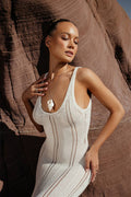 Rosalind Hollow Knit Backless Maxi Dress