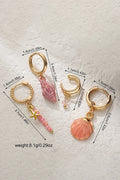 Shell Starfish Drop Earrings Four Piece Set