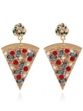 Pizza Diamante Drop Earrings