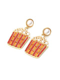 Popcorn Diamante Drop Earrings