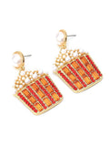 Popcorn Diamante Drop Earrings