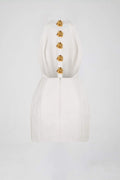 Rebecca Halter Backless Mini Dress