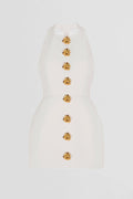 Rebecca Halter Backless Mini Dress