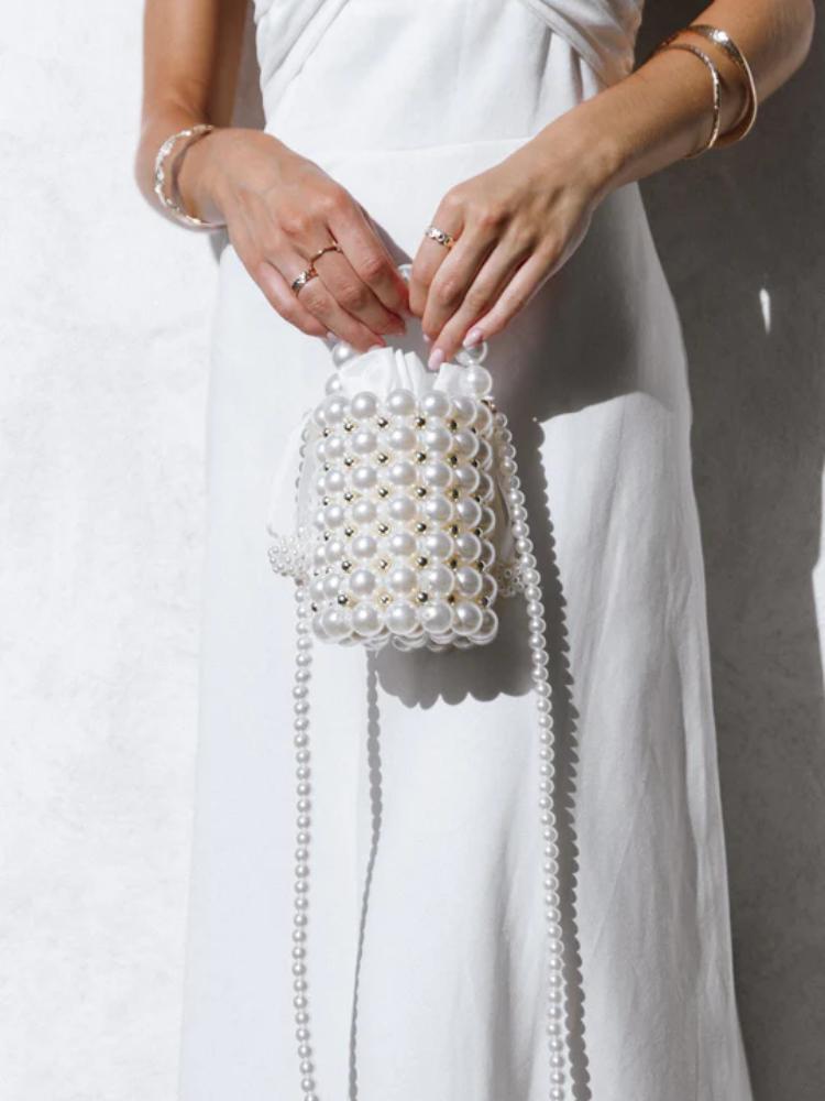 Renate Pearl Bucket Bag