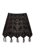 Rosie Diamante Embllished Tassel Mini Skirt