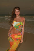 Ruth Printed Cut-out Maxi dress