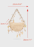 Sea Wonder Pearl Straw Hobo Bag