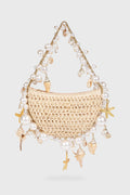Sea Wonder Pearl Straw Hobo Bag