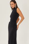 Shonna Metallic Strap Maxi Knit Dress