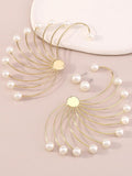 Sigrid Pearl Metal Earrings