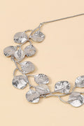 Textured Gingkgo Leaf Necklace