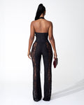 Martha Halter Neck Sheer Lace Jumpsuit