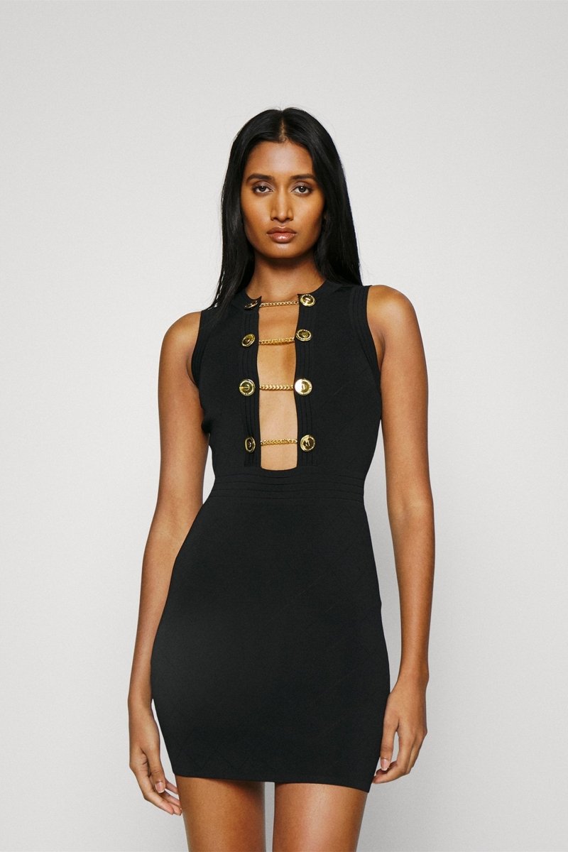 Viola Cut-out Sleeveless Knit Mini Dress