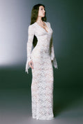 Virginia Sheer Lace Mermaid Maxi Dress