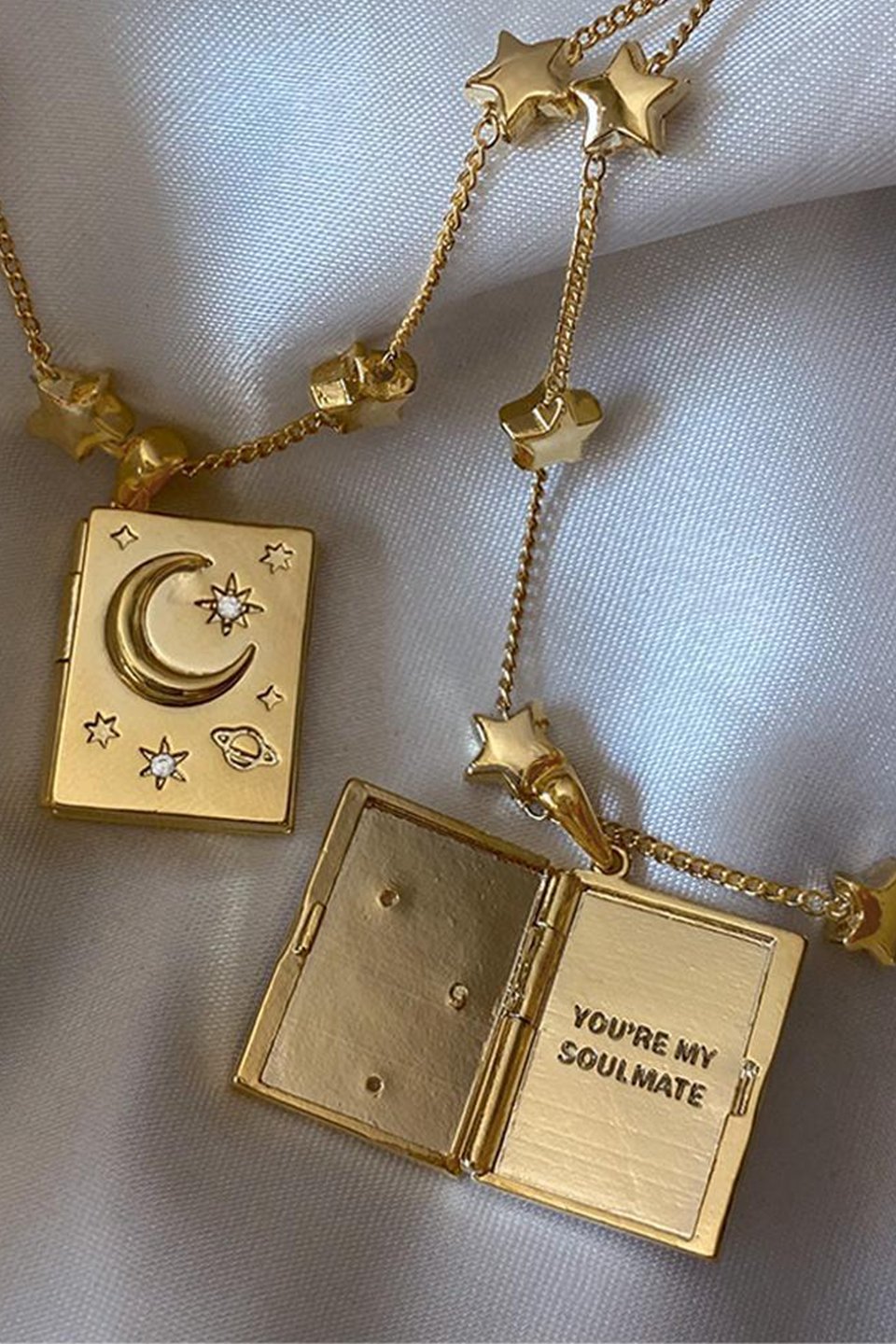 ?®You're My Soulmate?�� Openable Constellation Book Necklace