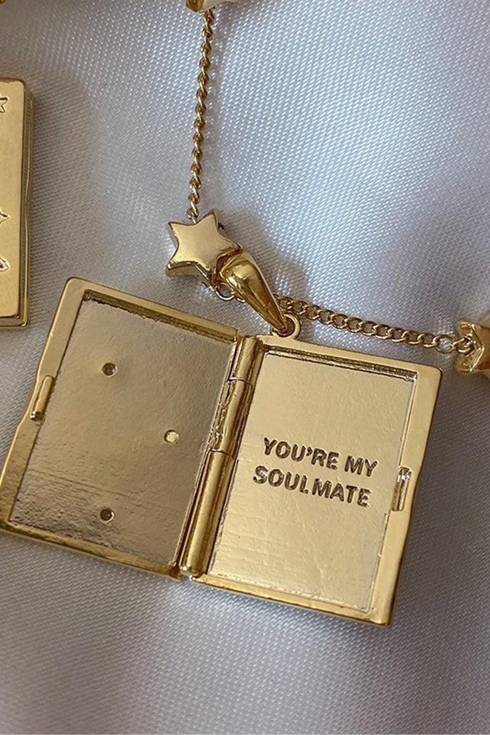 ?®You're My Soulmate?�� Openable Constellation Book Necklace